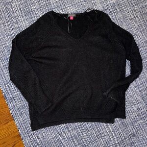 Vince Camuto Classic Black V-Neck Sweater